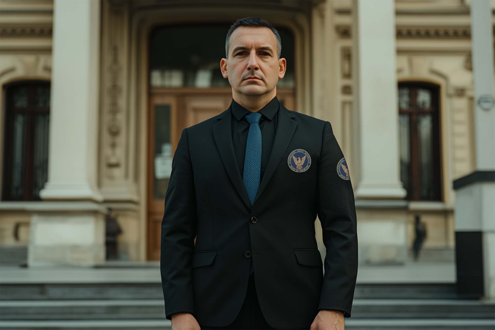 ambasador group security Companie de pază instituții publice Pază umană profesională Agenți de pază autorizați Servicii de securitate pentru instituții Pază profesională 24/7 28